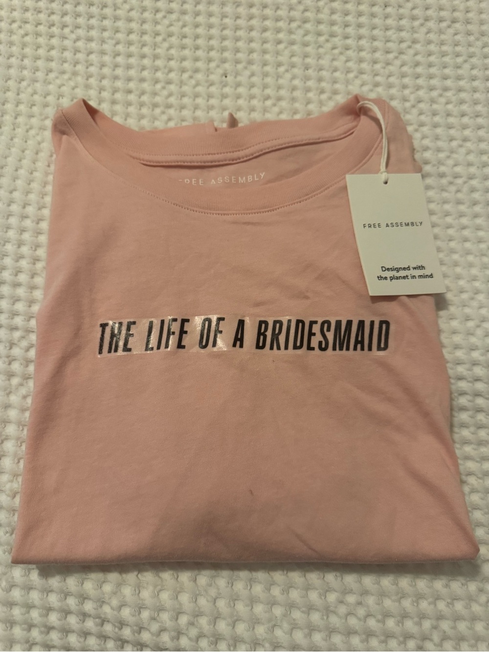 Free Assembly 'The Life of a Bridesmaid' Pink Graphic Tee